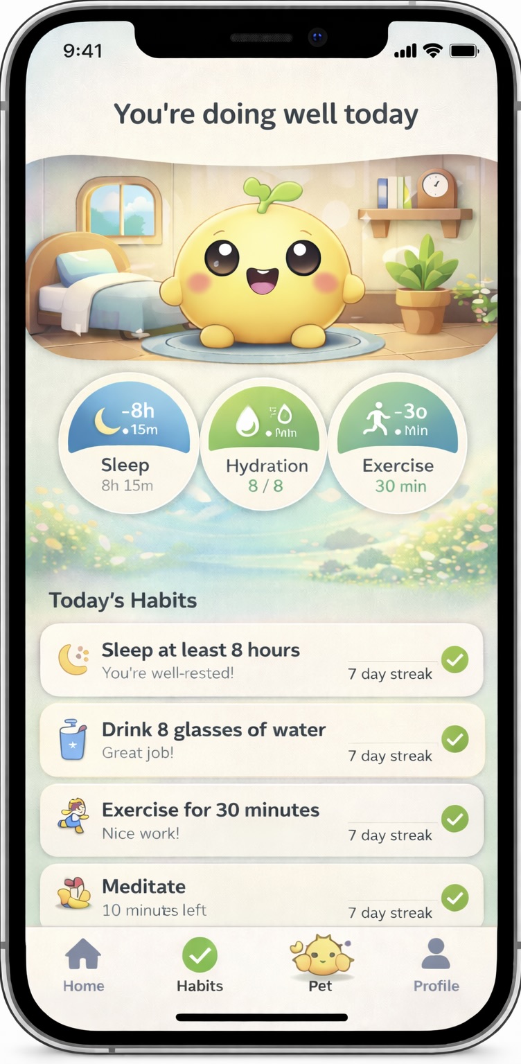 HabitPet today screen